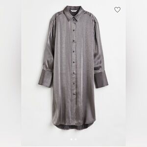 H&M silver shirt dress